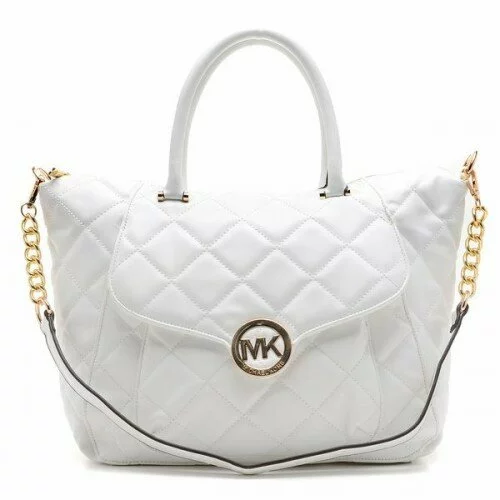 Michael Kors Satchel - Fulton Quilted White