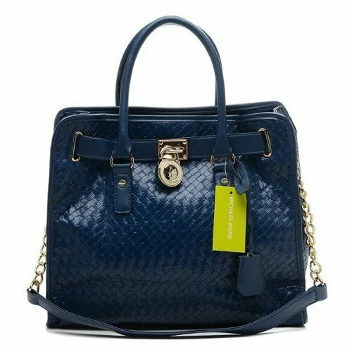 Michael Kors Sloan Quilted Large Navy Totes